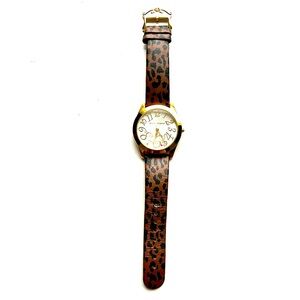 3/$30⚡️Betsey Johnson Leopard Print Leather Watch BJ2136 Gold